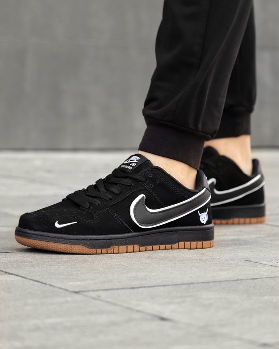 Кросівки Кроссовки Кросівки Nike Dunk Low Black White Чёрный Белый Чорний Білий Кросовки демісезон