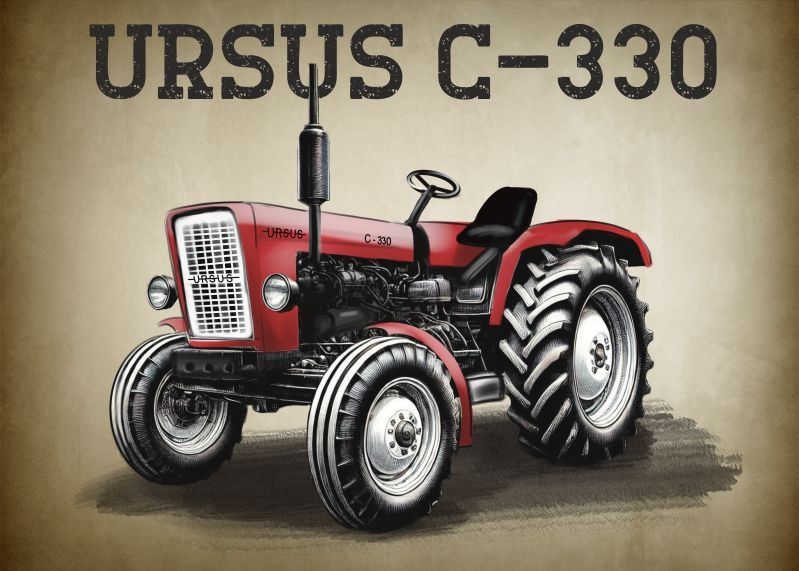 Plakat Ursus C-330 C330 format 70cm x 50cm