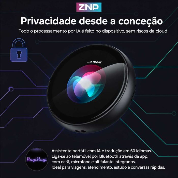 Tradutor Inteligente ZNP Z01 com IA — 60 Idiomas