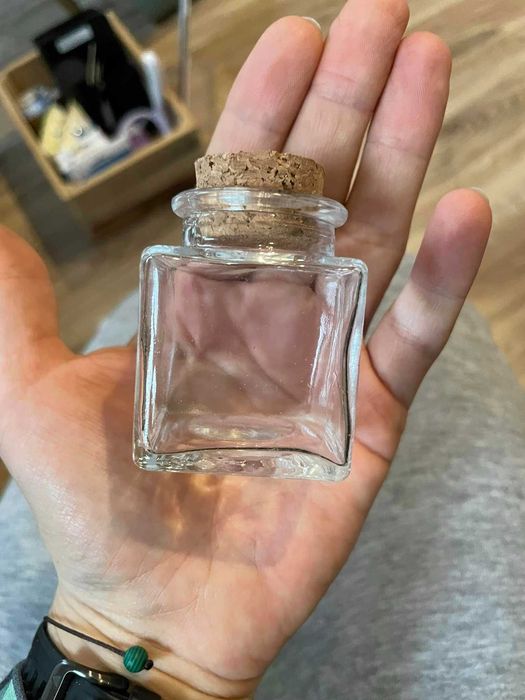 słoiczki szklane z korkiem podziękowanie dla gości