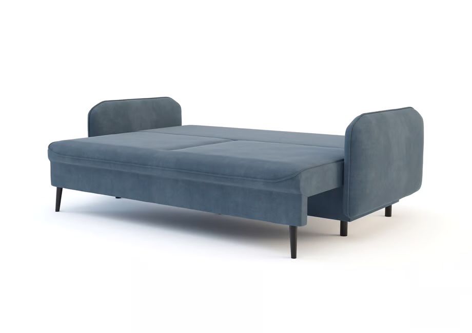 Szara sofa z funkcją spania | Rozkładana | Wygodna