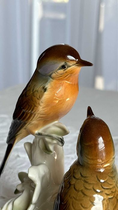 Karl Ens rzadka figurka ptaki gniazdo porcelana 7499