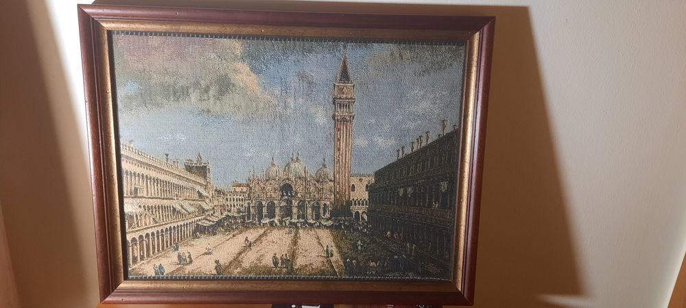 Tapeçaria italiana emoldurada original