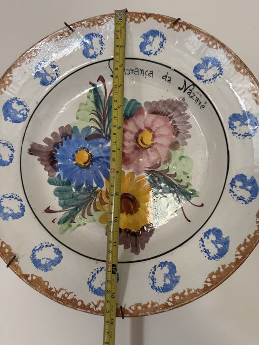 Prato terrina de cerâmica decorativo português Nazaré