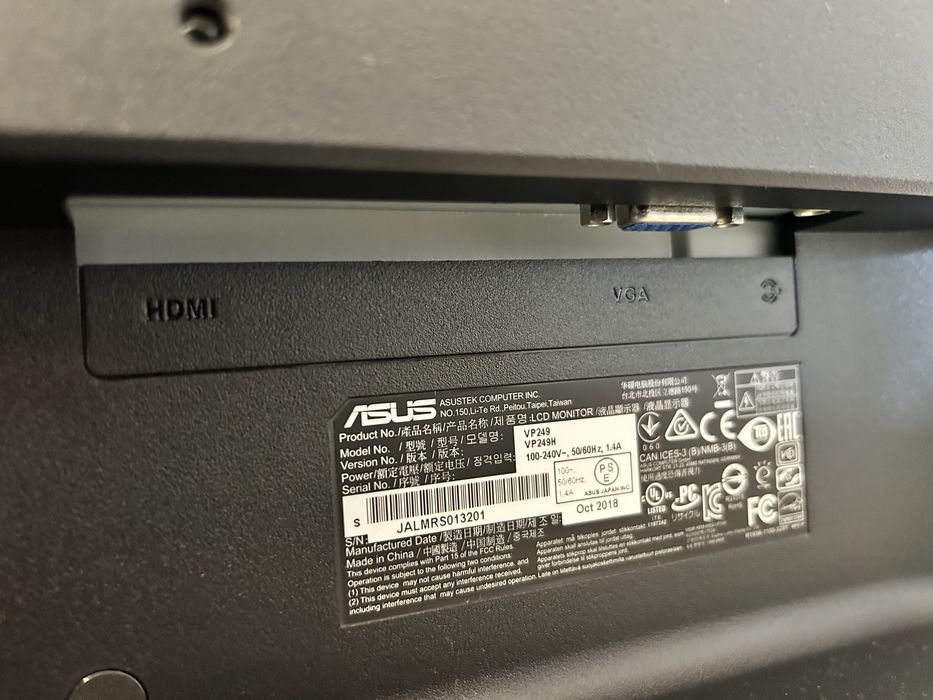 Monitor Asus VP249H 23.8’’ (Como Novo)