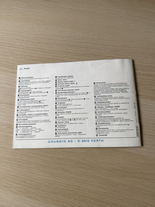 Grundig C6200 automatic instrukcja serwis