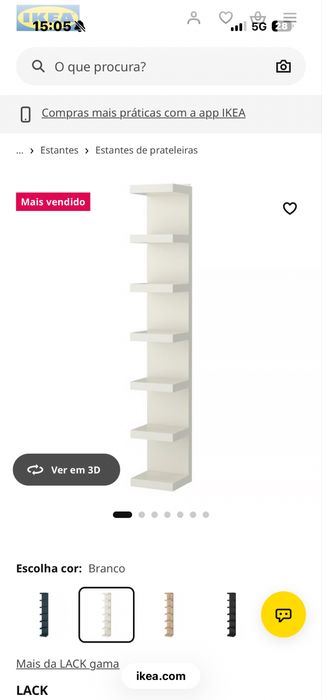Vendo duas estantes de parede brancas