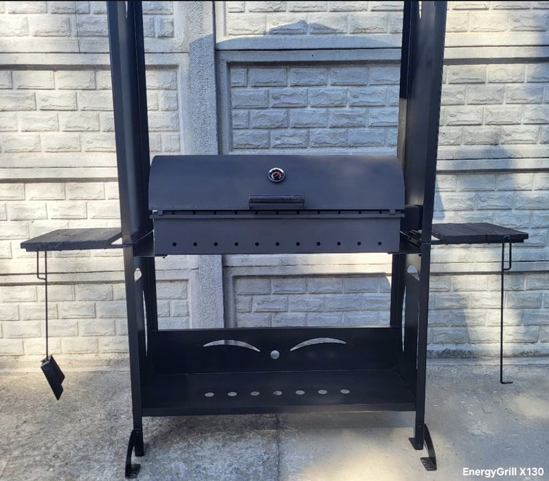 •4мм! НЕ ПОВЕДЕ! Гарантія! Стационарный Мангал Барбекю с Крышей /Гриль