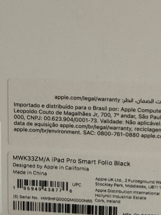 Capa iPad Pro m4 M5 13 polegadas nova