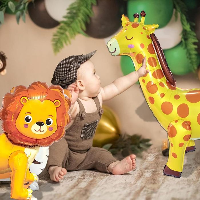 3D Lion Foil Balloon - Standing Safari Decor - 54 cm
