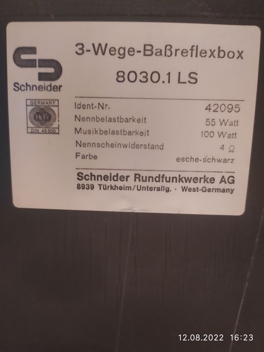 Аудио колонки  Schneider 8030.1 LS