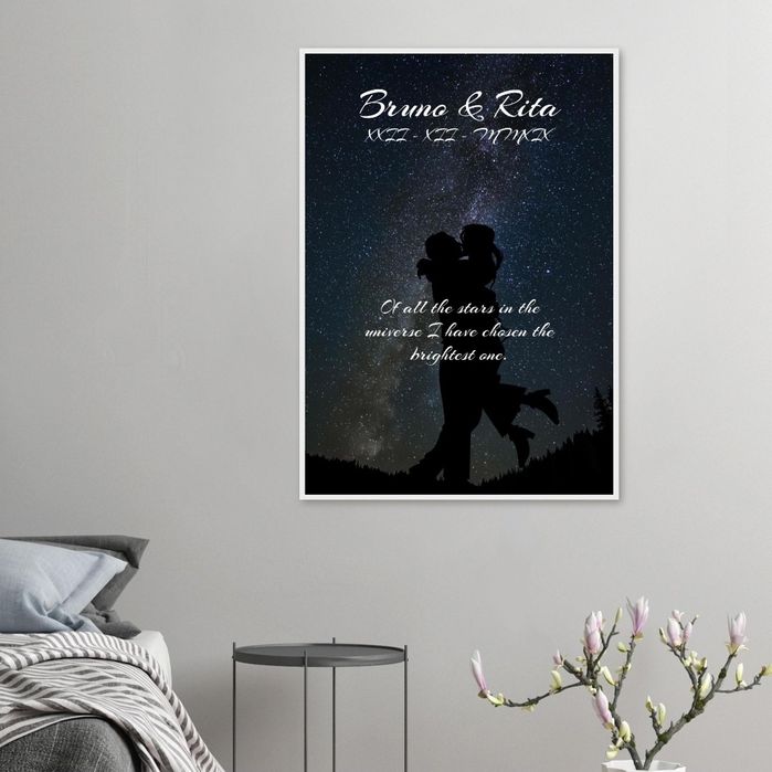 Tela personalizada Casal - Casamentos, aniversário, dia dos namorados