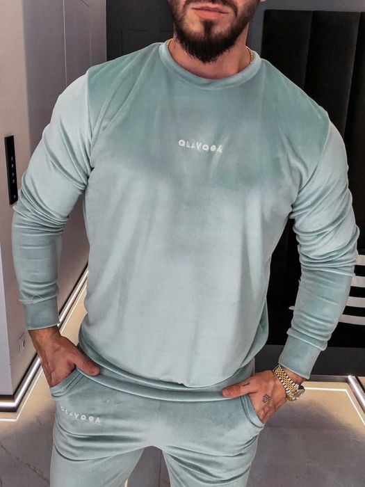 O la voga dres komplet męski welur legacy mięta M XL