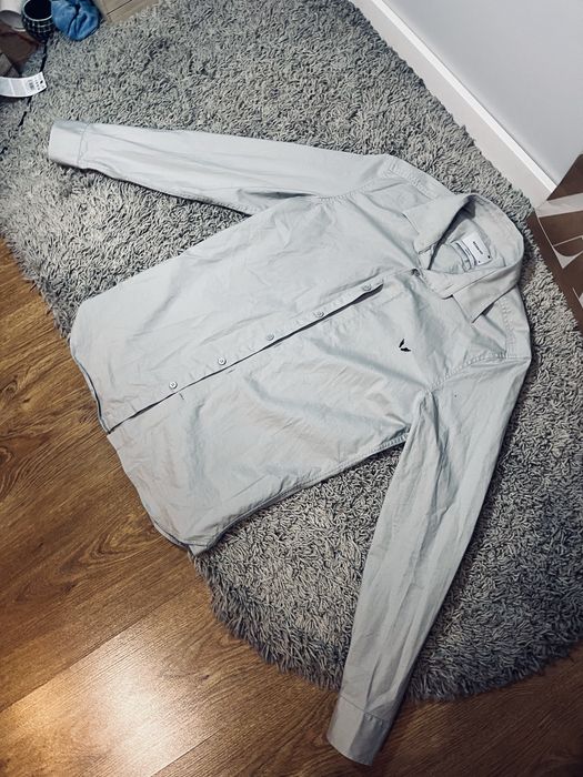 Meska koszula reserved slim fit szara rozm M
