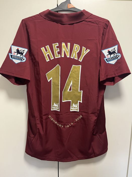 Koszulka Thierry Henry 14 – Arsenal – Barclays Premier League Retro O2