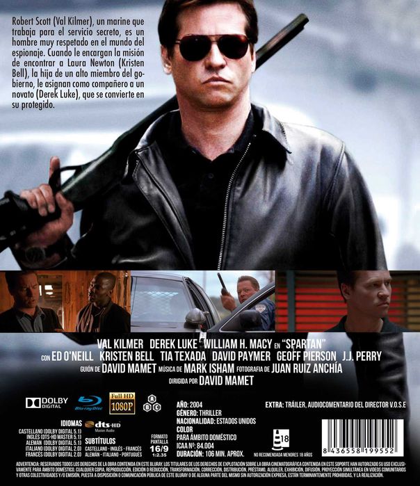 Spartan/Spartan - O Rapto (Blu-Ray)-Importado