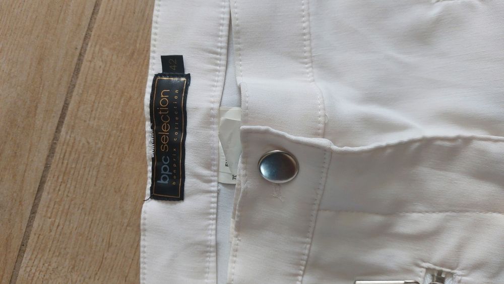 Spodnie długie białe bonprix collection 42