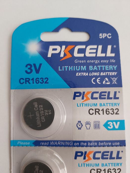 Литиевая батарейка PKCELL CR1632 (пульт Toyota Lexus, датчики TMPS)5шт