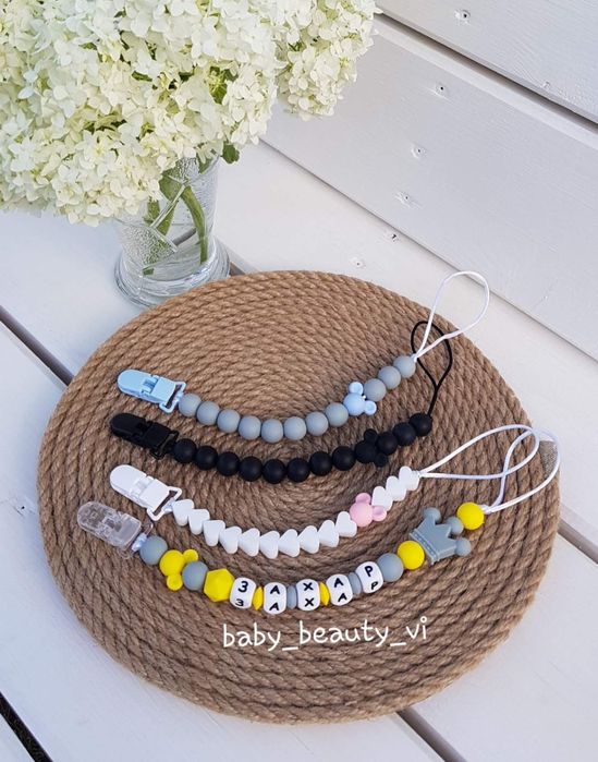 Іменний тримач/ іменний гризунець/ тримач для пустушки, соски