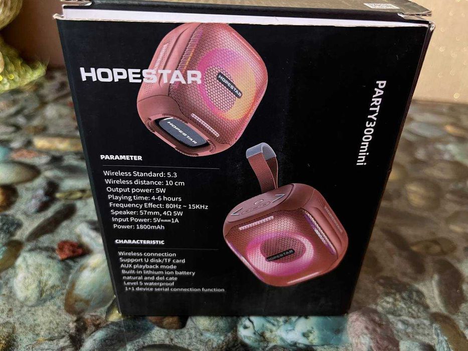 Портативна Bluetooth колонка Hopestar party 300 mini з світломузикою