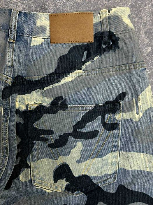 Штани джинсы камо camo голубые серые камуфляж baggy джинси штаны L