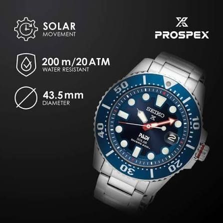 *NOVO* Seiko Solar SNE549P1 Padi dial (43.5mm)