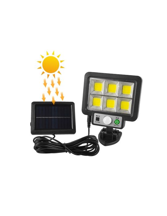 Projetor Solar LED com Controlo Remoto e Sensor de Movimento