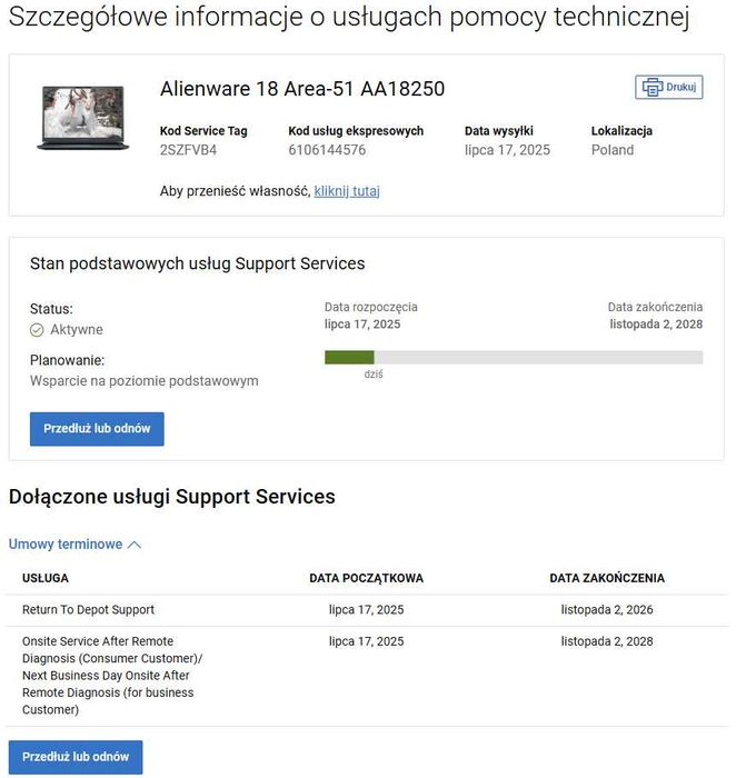 Dell Alienware 18 Area-51 275HX/RTX5090/64GB/2TB/Win11 3 lata GW