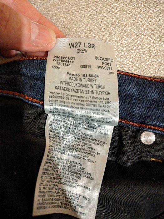 Oryginalne Spodnie Jeans Wrangler Drew W27 L32