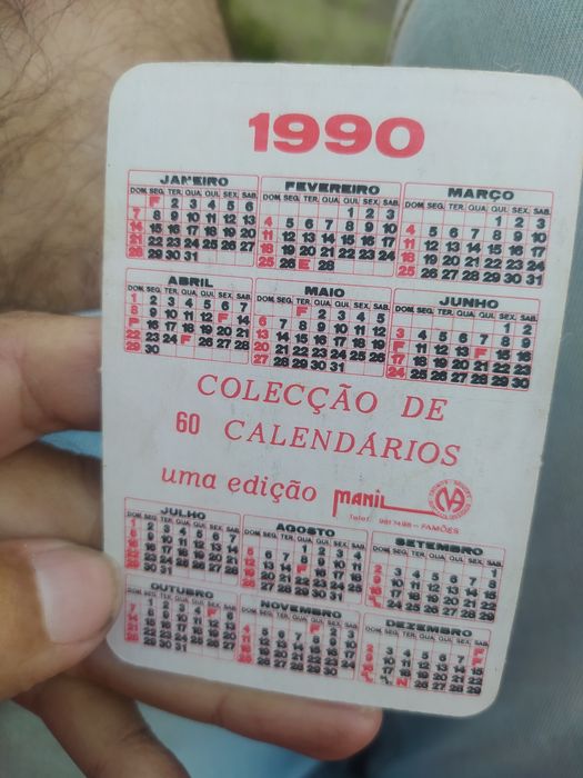 Portugal México 86 calendário 1990 da manil impecável