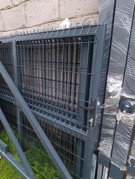 Brama 5m + furtka 1m panelowa ocynk nowa