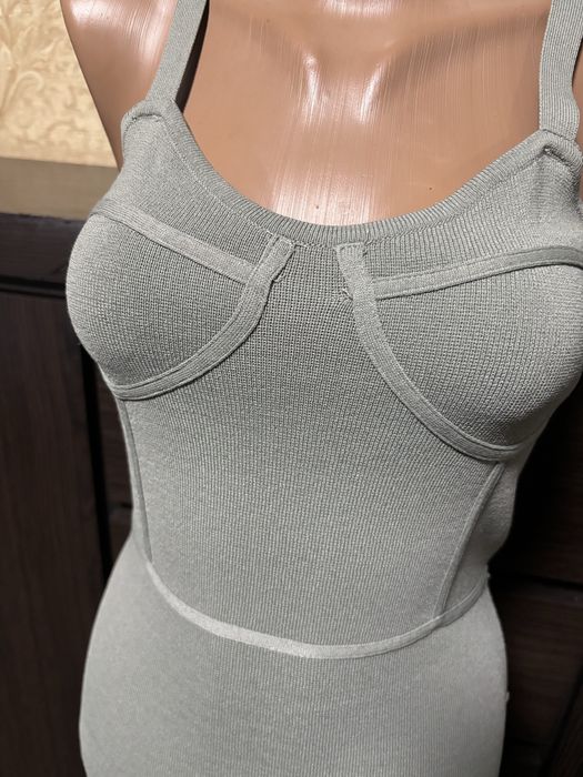 плаття zara зелено сіре