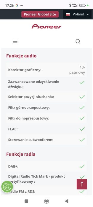 Radioodtwarzacz 2 din Pioneer avh z5200dab, car Play android auto