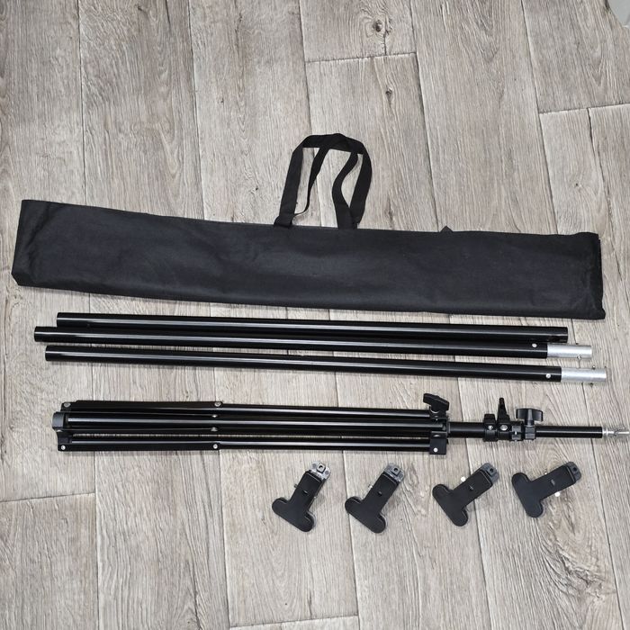 Т-стійка тримач для фотофону 210х200 см з 4 зажимами