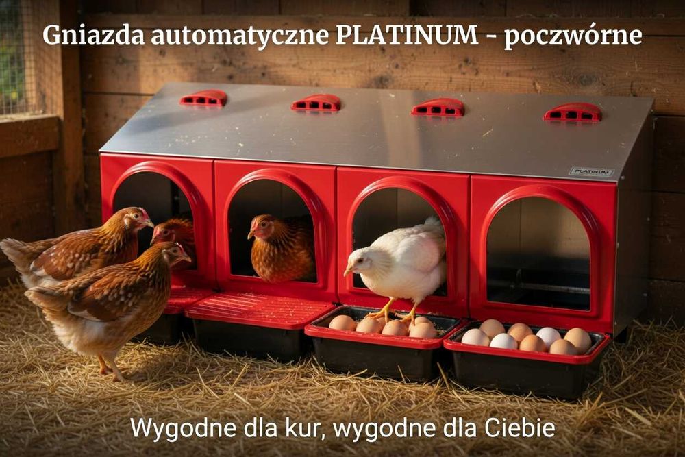 Gniazdo/Gniazda dla kur automatyczne poczwórne