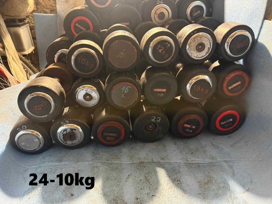 4.7zł/kg | 6-40 kg Hantle poliuretanowe gumowane | 828kg
