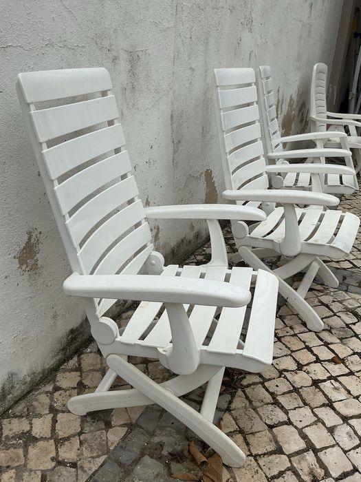 8 cadeiras espreguiçadeiras