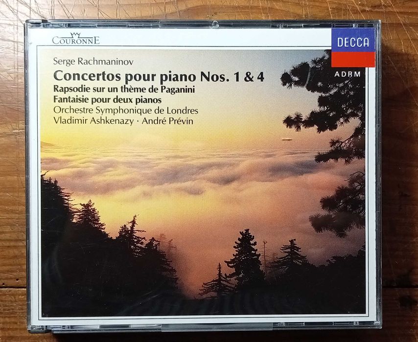 Rachmaninov - Concertos piano 1 & 4 (Ashkenazy, LSO, Prévin) Decca 2CD