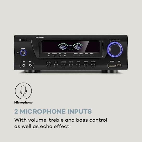 Підсилювач HiFi AMP 3800 BT 5.0 2 x 120 Вт и 3 x 50 Вт RMS(Нiмеччина)