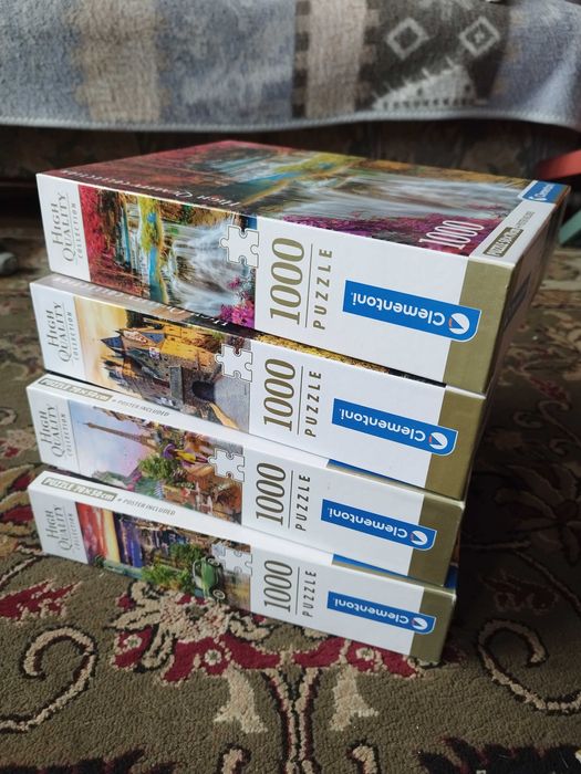 Puzzle Clementoni 1000 elementów, zestaw 4 sztuki