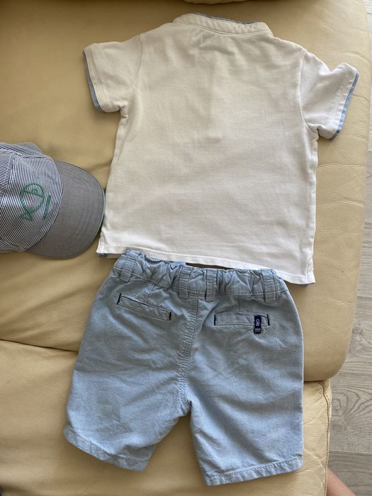 Комплект футболка  шорты кепка 74-80 obaïbi