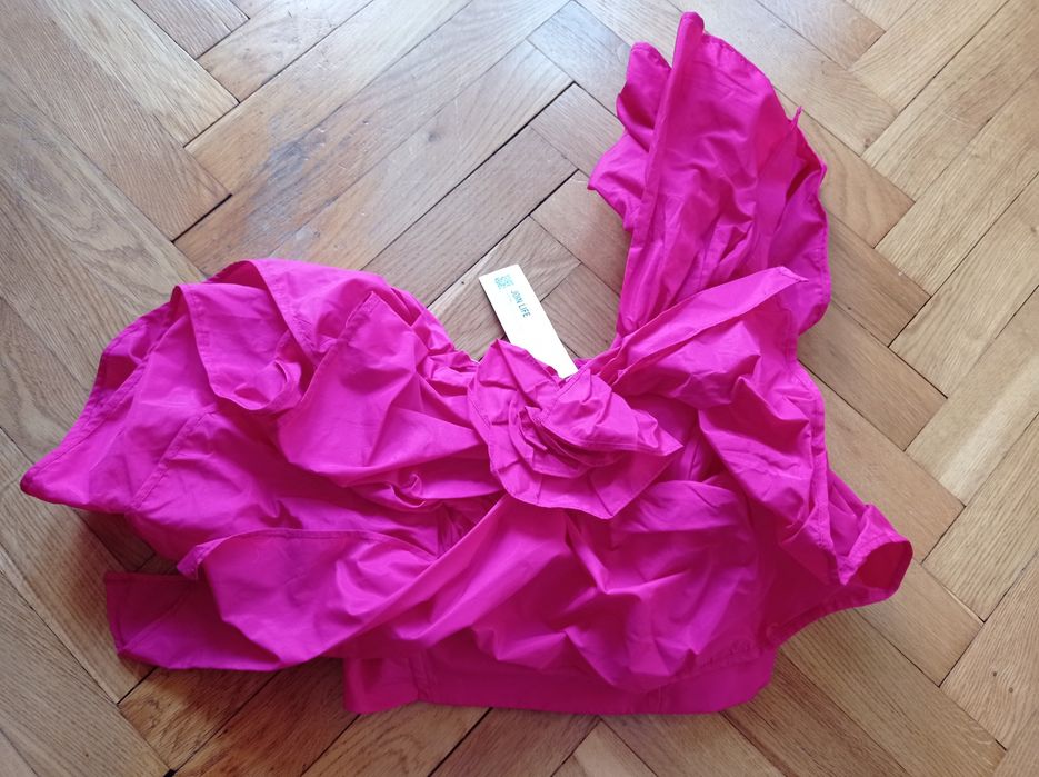 Zara krótki top gorset asymetryczny