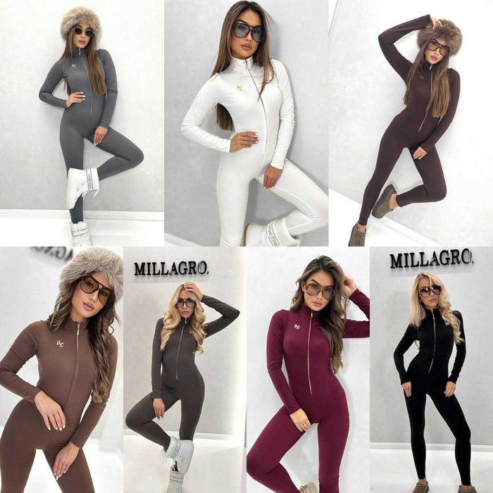modelujący kombinezon millagro premium nowa kolekcja fit suwak logo