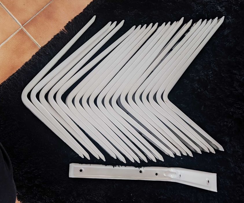 20 suporte para prateleiras branco 20*25cm