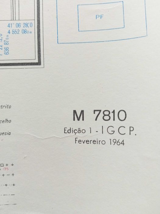 Carta Corografica - Alijó - Escala 1 / 50.000 - ano de 1964