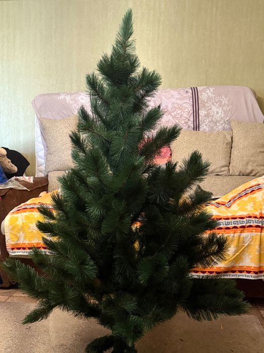 Штучна ялинка 165 см Новорічка пишна ялинка + іграшки в подарунок