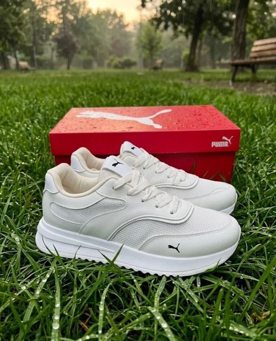 Жіночі кросівки Puma/натуральна шкіра/бежеві кросівки пума