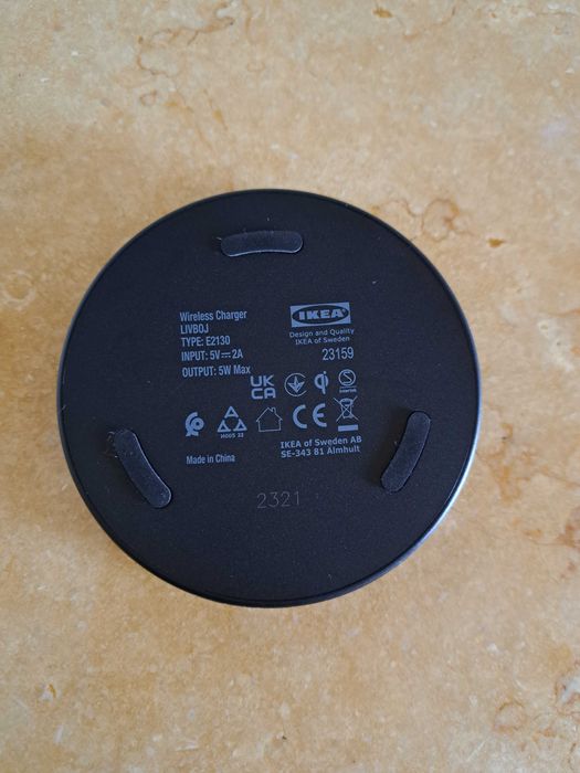 Carregador Sem Fios LIVBOJ - Preto (IKEA)