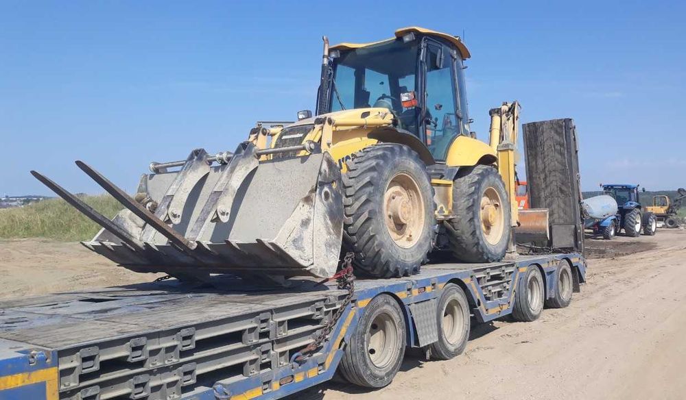 Transport niskopodwoziowy maszyn koparek dźwig HDS laweta platforma