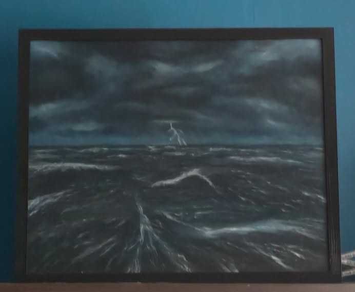 Obraz olejny na płótnie ręcznie malowany 40x50 w ramce